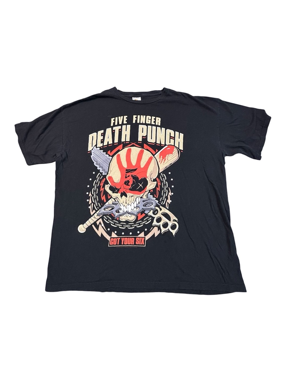Five Finger Death Punch Shirt 2XL Black 2018 Tour Got Your Six Graphic Tee XXL